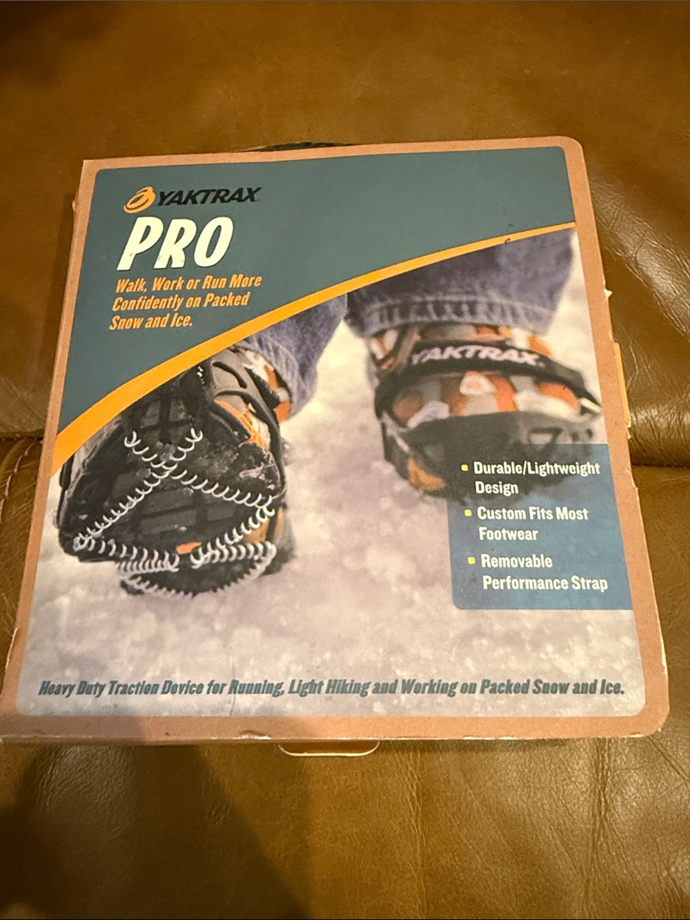 YAKTRAX PRO Ice Traction Cleats - Black/Orange